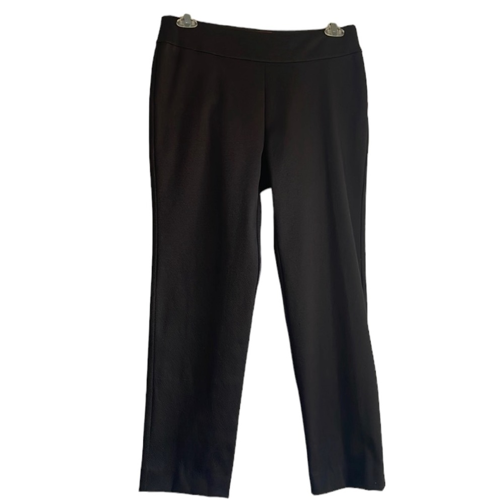 Krazy Larry Black Cotton pique trousers with stretch. Size 10. NWT.
